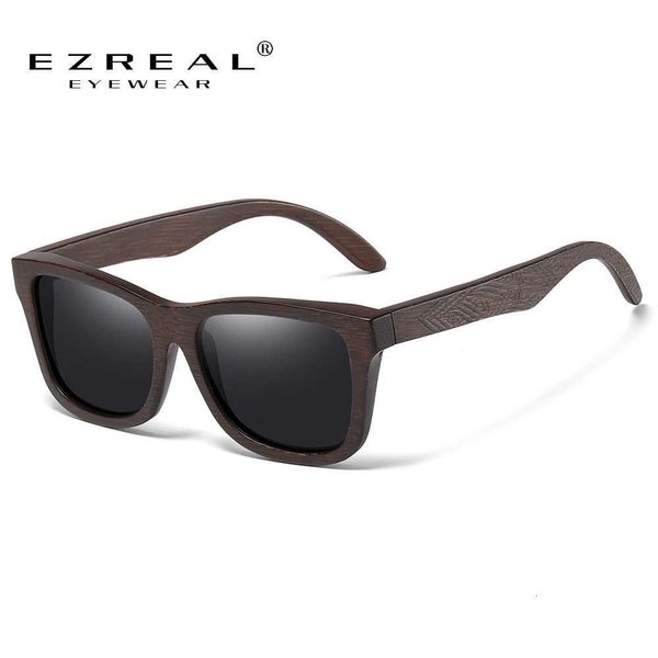 

sun glasses ezreal fashion bamboo wood polarized glasses driving square style male goggle uv400 women men brand designer, White;black