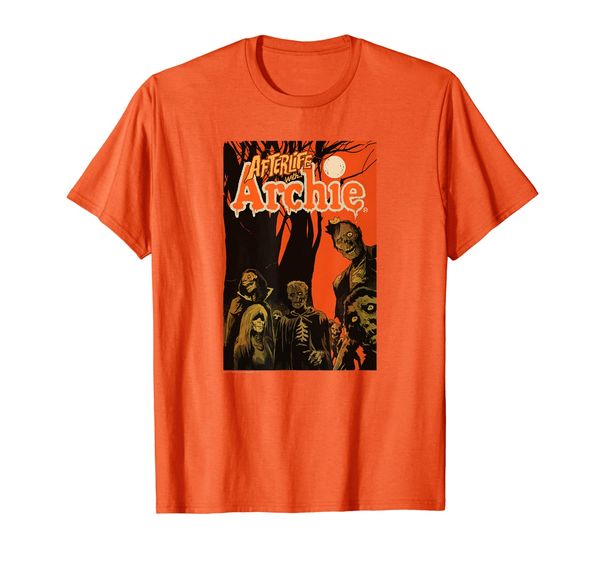 

archie zombies with logo and moon t-shirt, White;black