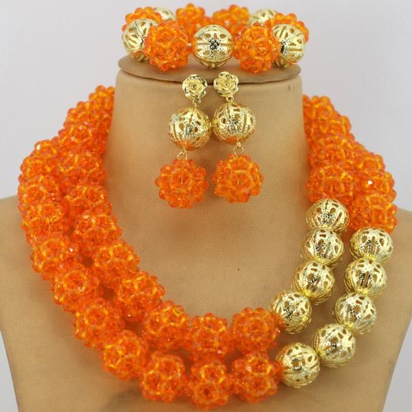 

earrings & necklace african wedding beads marvelous costume jewelry set handmade wholesale bn402, Silver