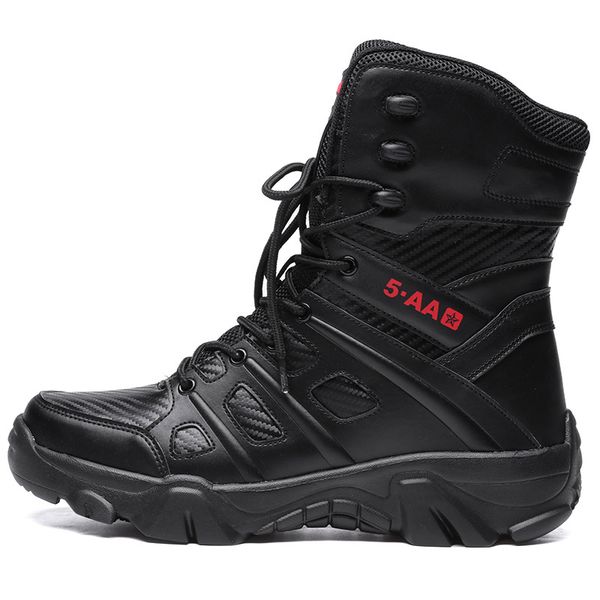

military ankle combatboots men casual shoes lightweight army hunting tactical boot male winter boots men combat boots militares, Black