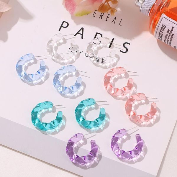 

hoop & huggie vkme fashion bohemia round big earrings for women colorful minimalist women's earring 2021 trend party jewelry, Golden;silver