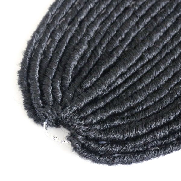 

new straight faux locs hair loc extension human hair bohemian faux locs supplier, Silver