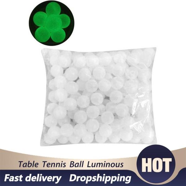 

pieces 40mm -pong ball luminous plastic fluorescent table tennis balls