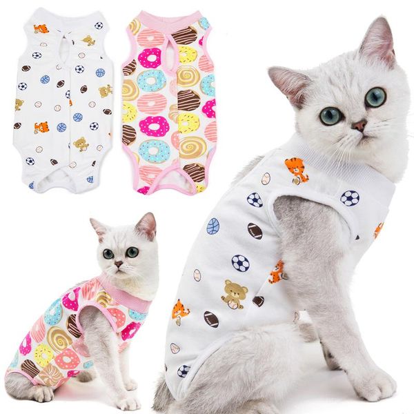 

pet clothes breathable cotton anti licking wounds cat vest recovery clothing dog physiological protection suit costumes