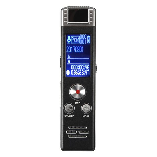 

digital voice recorder large hd screen audio dictaphone noise reduction long recording 8gb mp3 player repeat function