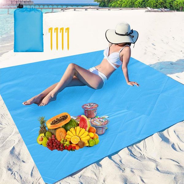 

outdoor pads waterproof hiking pocket camping mat portable folding beach pad lightweight picnic blanket mattress