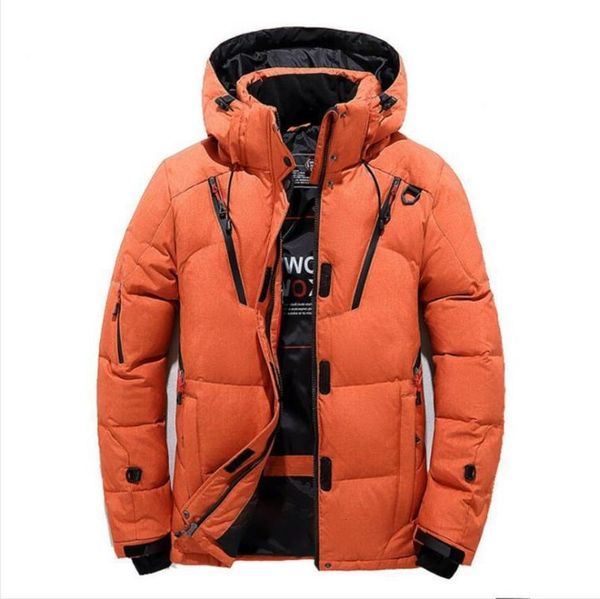 

men's winter white duck down jacket oversize padded parkas hooded outdoor thick warm snow outwear coats plus size 4xl, Black
