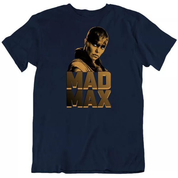 

mad max fury road charlize theron movie fan t shirt, White;black