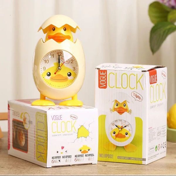 

creative cartoon eggshell chicken alarm clock student bedroom bedside ornament children's gift