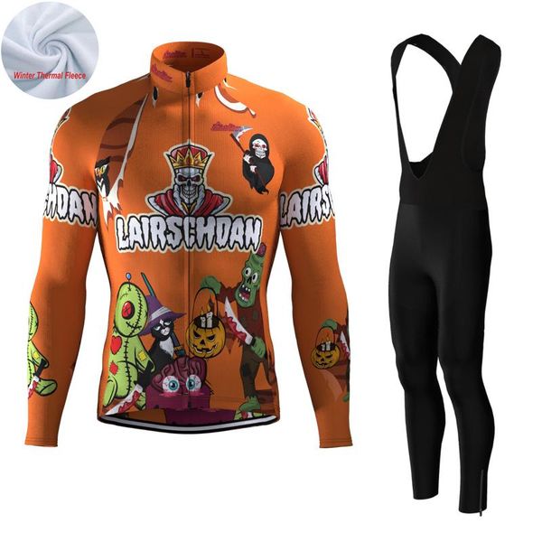 

racing sets lairschdan conjunto ciclismo winter men cycling clothes warm bike wear bicycle jacket outdoor cyclist outfit mtb jersey, Black;blue