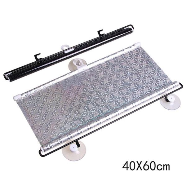 

car automatic rewinding sunshade side window block sunshades 40x60cm (silver)