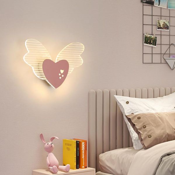 

simple light-emitting diode wall lamp indoor bedroom bedside living room hanging warm and romantic love personal
