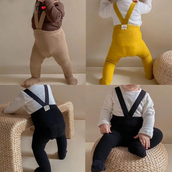 

rompers baby pantyhose for boys girls born high waist knitted cotton overalls solid toddler shorts leggings 2021 autumn spring, Blue