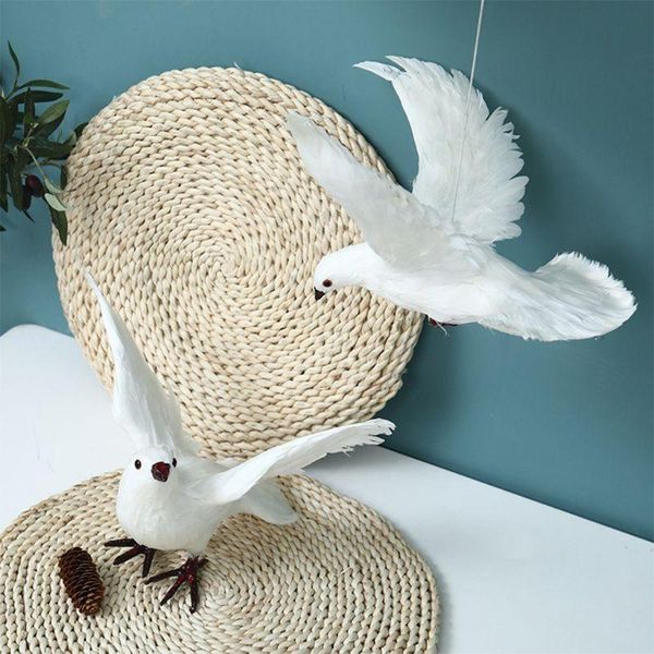 

decorative objects & figurines white pigeon wedding decoration simulation home living room bird toy car