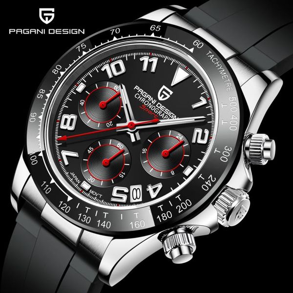 

wristwatches pagani design 2021 brand quartz watch sapphire stainless steel waterproof clock men's sports chronograph luxury relogio, Slivery;brown