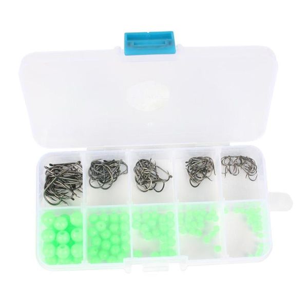 

fishing hooks luminous lurebait beads fishhook set professional gadget #4p12