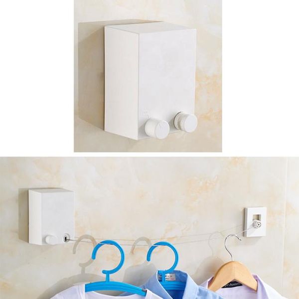 

laundry bags retractable indoor clothes wall hanger magic drying rack balcony bathroom invisible clothesline