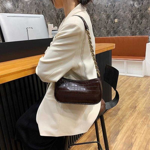 

designer luxury bag design ladies shoulder bag retro split pu leather small mailman female rectangular bread cro women's leather handba
