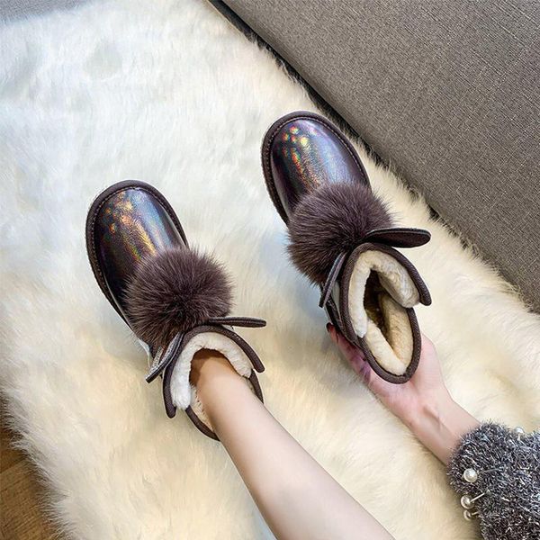 

white mid-calf boots women's rubber shoes rain luxury designer winter footwear australia round toe boots-women low ladies mid c, Black