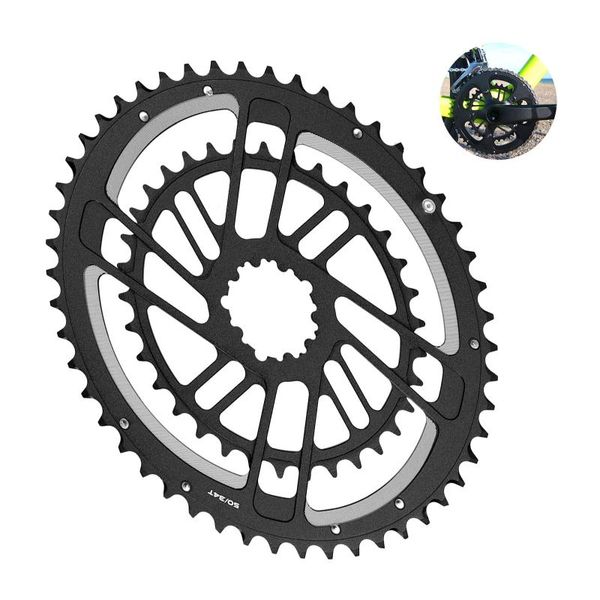 

bike heels & chainwheels 50/34t lightweight road crankset single speed fixed gear crank set aluminum alloy mountain chainwheel chainrin