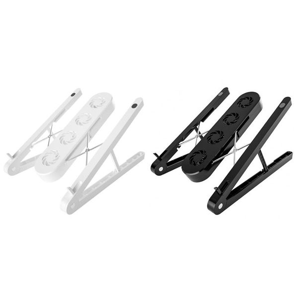

fans & coolings lapbracket folding radiator exhaust cooling fan mute portable office base plate with colorful lights