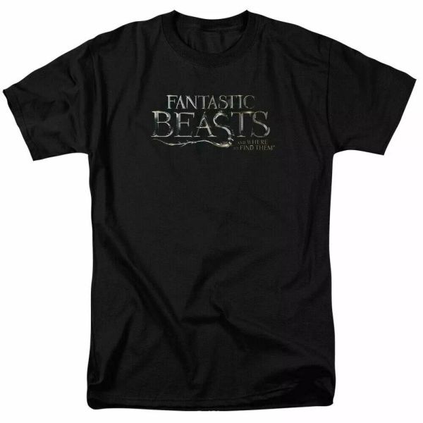 

fantastic beasts logo t shirt mens licensed fantasy movie black, White;black
