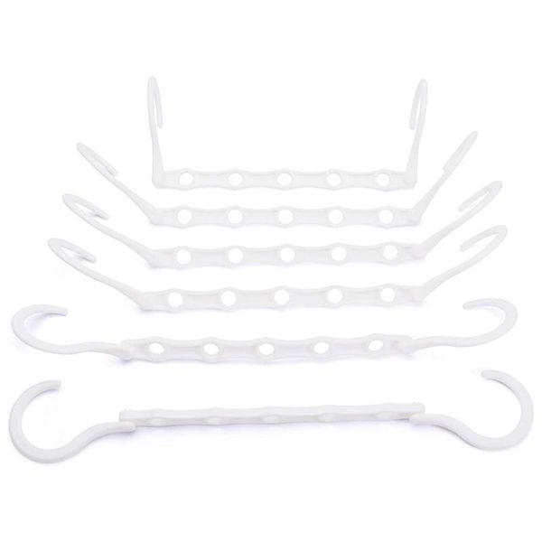 

white hanger, windproof five-hole foldable rotating space-saving 10 pieces, for clothes hangers & racks