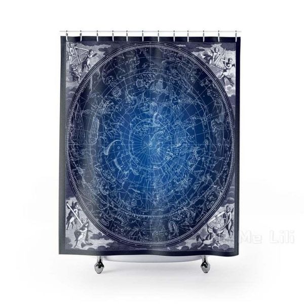 

shower curtains northern hemisphere star map curtain astrology blue bathroom decor