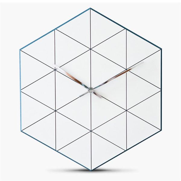 

wall clocks hexagon pine wood clock advanced european minimalist geometric lines exquisite artistic silently for cafe home decor