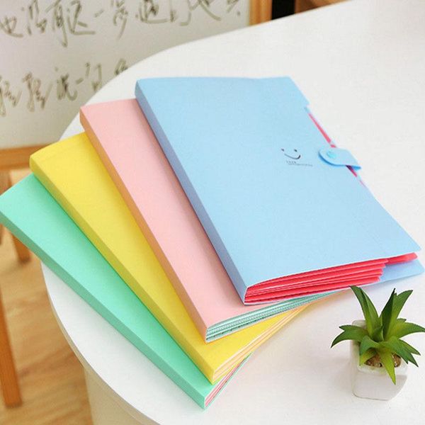 

useful 1pc plastic candy color document bag envelope to the organ package multilayer 5 into folder file school bags