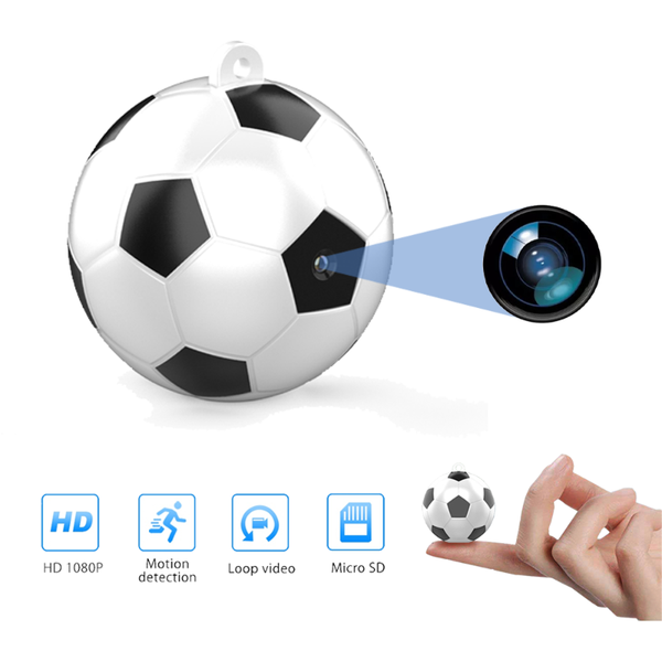 

portable mini football shaped camera micro video audio recorder 1080p hd small wearable sports cam home security camcorder dvr cameras