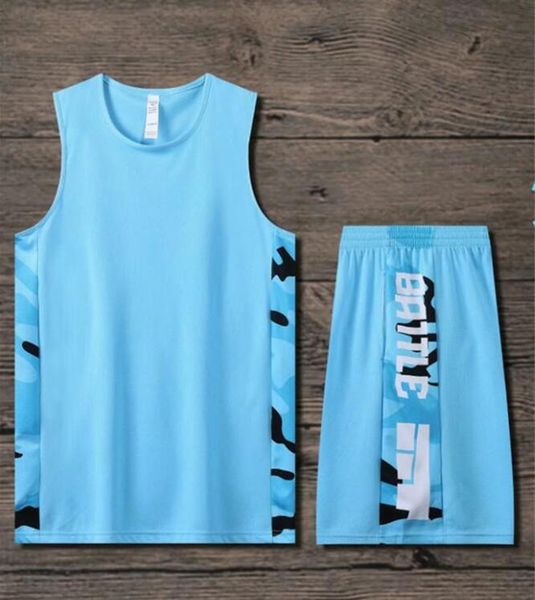 

diy pirnted basketball jerseys set uniforms kits men women shirts shorts suit sports clothes custom made sportswear light blue