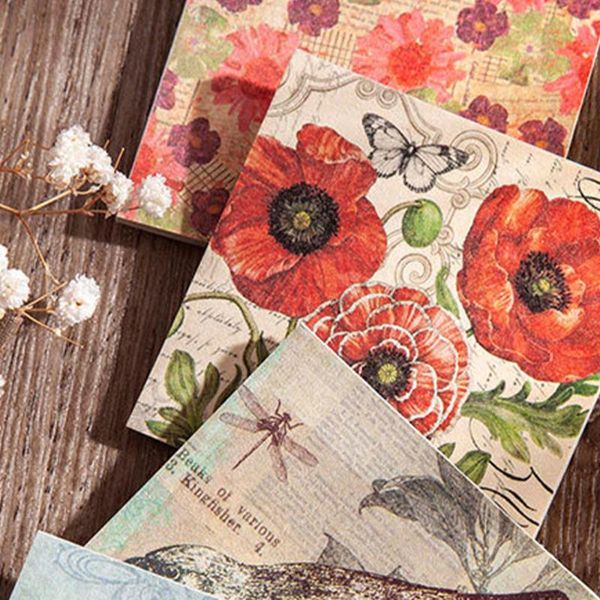 

other arts and crafts 30pcs material paper romantic vintage floral pattern for diy scrapbooking diary journal planner gift packaging d