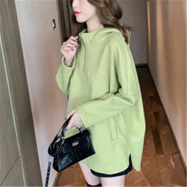 

women's hoodis & swatshirts blusa d algodÃ£o com capuz para mulhrs, pÃ§a falsa tamanho gran, moda corana, primavra outono k3vy, Black