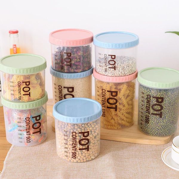 

storage bottles & jars kitchen transparent snack box tank plastic grain seal