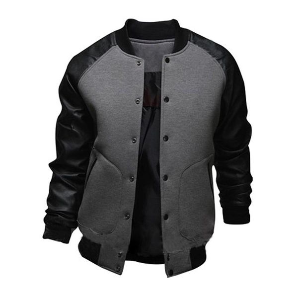 

men's jackets autumn man jacket coat casual hip hop baseball men fashion streetwear patchwork chaqueta hombre, Black;brown