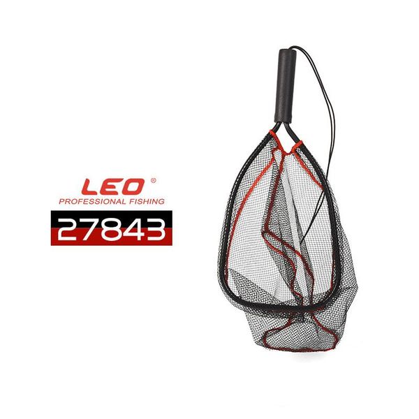 

[black and red aluminum alloy fishing nets] small portable hand nets accessories
