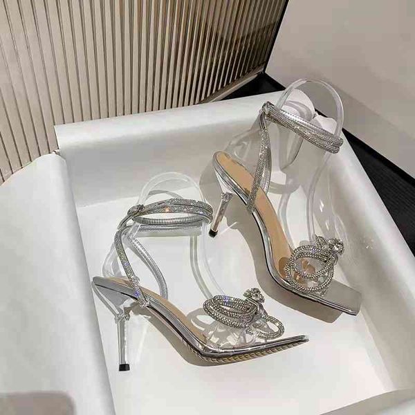 

stiletto classic designer sandals fashion ladies heels women shoe rhinestones with bow party bridesmaid shoes withshoe box 35-40, Black
