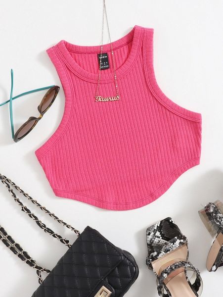 

asymmetrical hem tank g5yu#, White