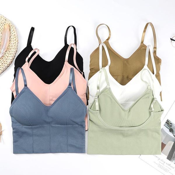 

bras sports underwear for women seamless bra u type backless push up wrapped chest no steel ring bralette brassiere#012 bustiers & cors, Black;white