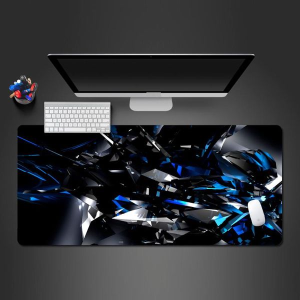 

mouse pads & wrist rests modern abstract art 3d blue and black pad washed wholesale advanced large mats gaming