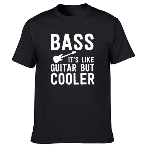

men's t-shirts bass it's like guitar but cooler funny t shirts graphic streetwear short sleeve o-neck harajuku oversized t-shirt m, White;black