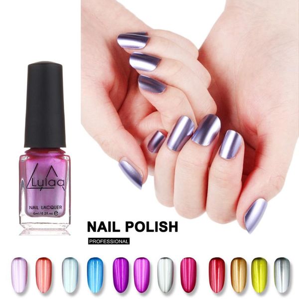 

mirror effect nail polish diy 3d multicolor art decoration sswell