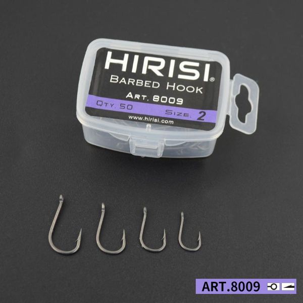 Angelhaken 100 Stück Beschichtung High Carbon Edelstahl Barbed Carp Pack mit Einzelhandel Original Box 8009