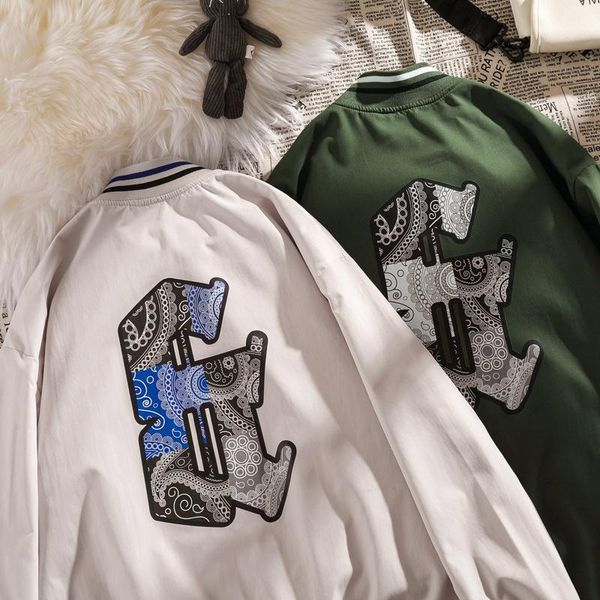 

men's jackets autumn winter men women letterman baseball bomber jacket varsity street college, Black;brown