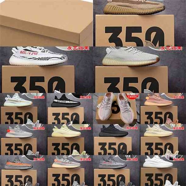 

2021 new fashion boost shoes 350 v2 sneakers women men 35-45 running blackFE4M, Package box