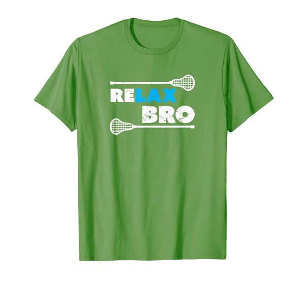 

relax bro lacrosse player t-shirt, White;black