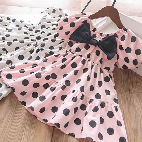 

baby girls wear dot print dress summer 2021 girl's dresses, Red;yellow