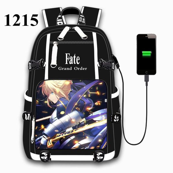 

backpack cartoon fate grand order usb port bag school book students outdoor shoulder rucksack cosplay