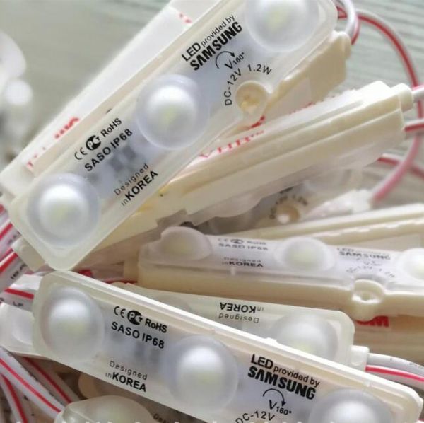 

led module light advertising lamp 1.2w 3leds sign christmas fairy backlights samsung chip channel letters white 12v modules